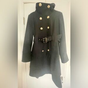 Guess Military Style High-Neck Trench Coat